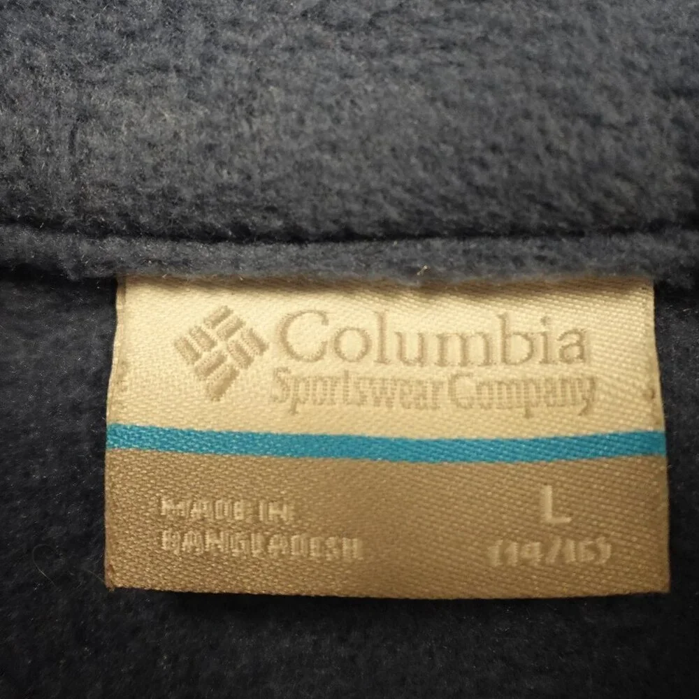 Columbia Steens Mountain Fleece Jacket‎ Kids L (14/16) Blue/Orange Full-Zip